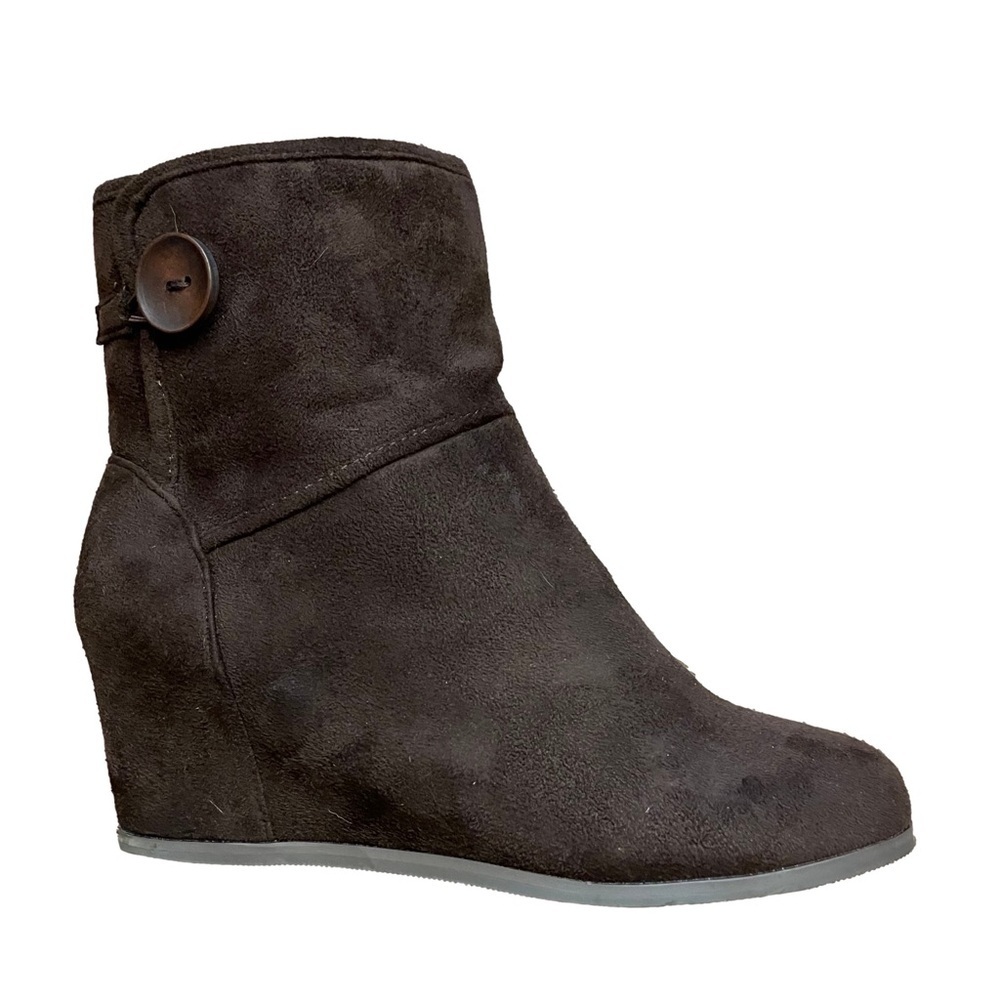 Brown Wedge Ankle Booties NEW